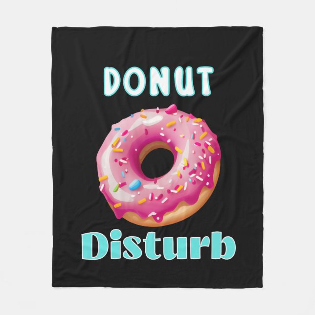 Donut Disturb Spaß Fleecedecke (Vorderseite)