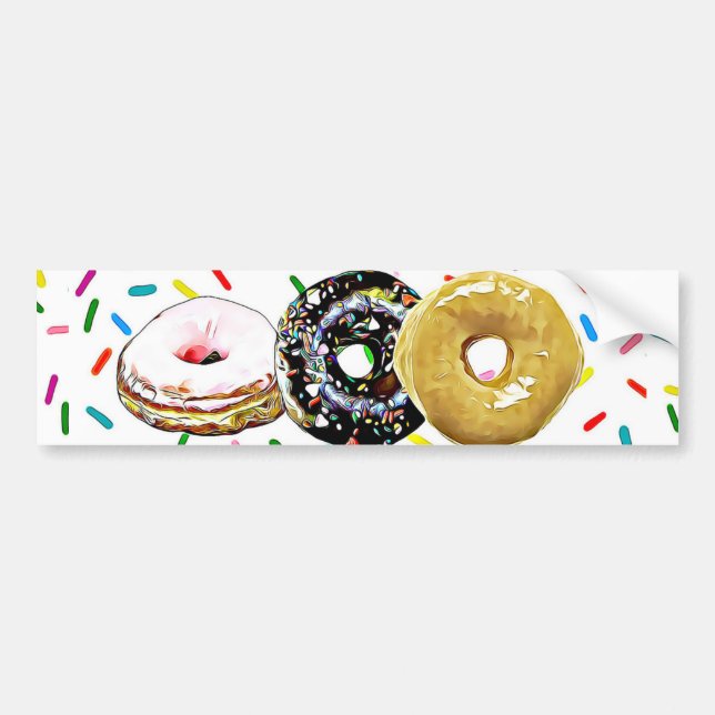 Donut Doughnut Autoaufkleber (Vorne)