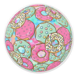 Donut Doughnut Drawer Knoblauch Cabinet Pull Keramikknauf