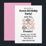 Donut Doughnut Funny Sweet Birthday Einladung<br><div class="desc">Donut Doughnut Funny Sweet Birthday Einladung Original-Design von Nisha Prabhu. Vollständig anpassbar. Personalisieren Sie Ihre Daten. Machen Sie sich bereit, mit unserer "Donut Doughnut Funny Sweet Birthday Invitation" ein wenig Spaß beim nächsten Fest zu machen! Ideal für Donut-Liebhaber und alle, die ein gutes Lachen schätzen, diese skurrile Einladung Set den...</div>