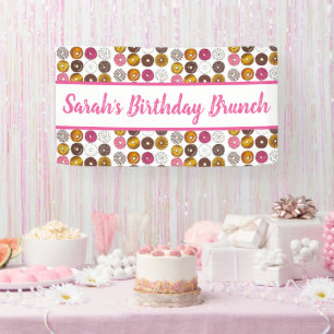 Donut Doughnut Geburtstagsparty Brunch Bake Sale Banner