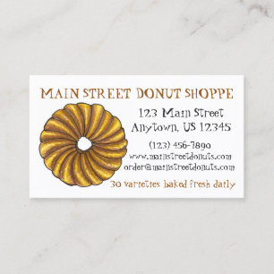 Donut Doughnut Shop Bäckerei Print Baking Donuts Visitenkarte