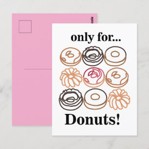 Donut Doughnut Süß Lustig Postkarte