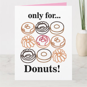 Donut Doughnut Süß Lustiger Geburtstag Karte