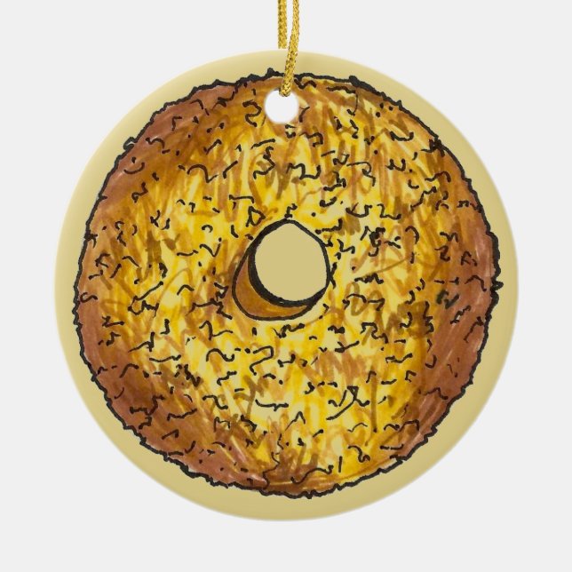 Donut Dozen Butternut Crunch Doughnut Pastry Keramik Ornament (Vorne)