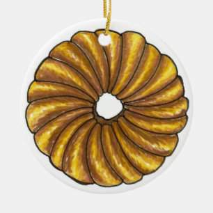 Donut Dozen Französische Drehung Doughnut Pastry Keramik Ornament