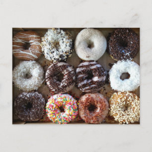 Donut Dozen Geburtstag Postkarte