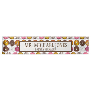 Donut Dutzend Frühstücksbuffet Gebäck Doughnut Namensplakette