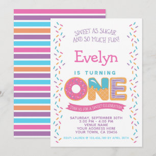 Donut Eiscreme-Cookie, Süßigkeiten Einladung zum G