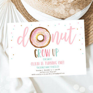 Donut erwachsen süße ein Mädchen zum Geburtstag Ei Einladung
