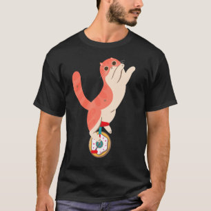 Donut Fahrrad Süße Katzen & Gebäck T-Shirt