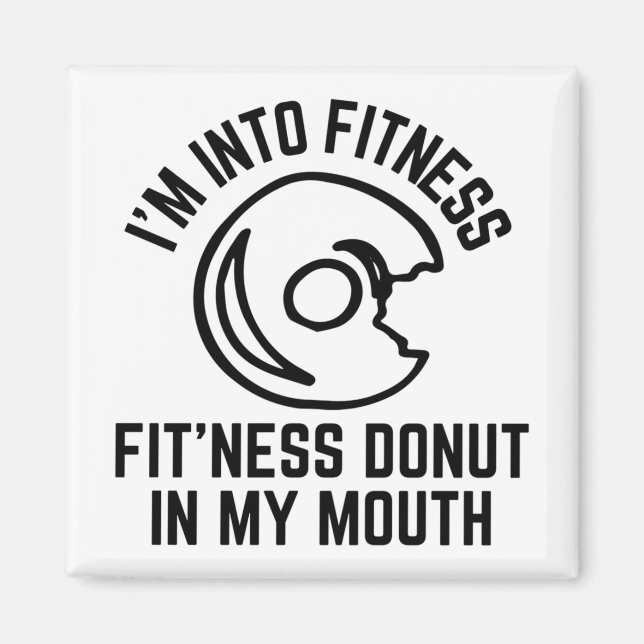 Donut Fitness Funny Magnet (Vorne)