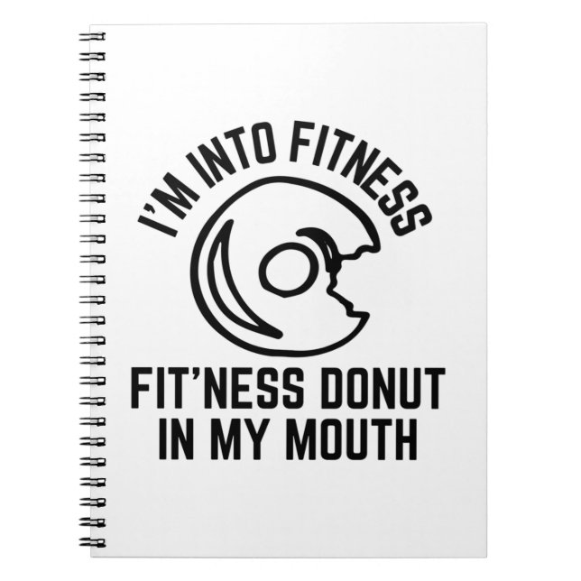 Donut Fitness Funny Notizblock (Vorderseite)