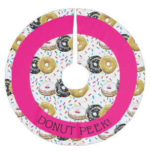 Donut Flüchtige Blick Weihnachtsbaumrock Polyester Weihnachtsbaumdecke