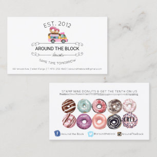 Donut Food Truck Loyalty Card Treuekarte