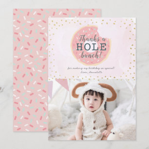 Donut Foto Pink Geburtstag Danke Karte