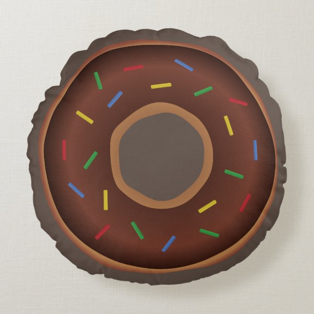 DONUT FUNNY ROUND PILLOW RUNDES KISSEN (Vorderseite)