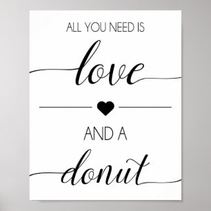 Donut-Gastgeschenk Hochzeit-Zeichen   LECKEREI Poster