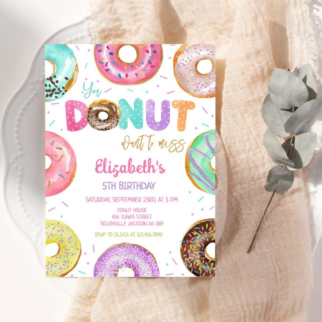 Donut-Geburtstags-Einladung Einladung (Von Creator hochgeladen)