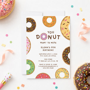 Donut-Geburtstagseinladung Einladung