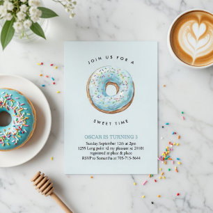 Donut-Geburtstagseinladung   Süße Zeit Donut-Party Einladung