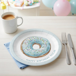 Donut-Geburtstagspapierplatten Süße Donut Pappteller