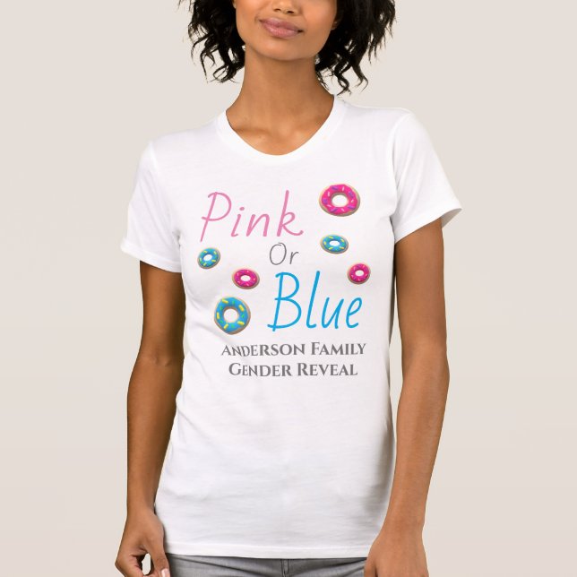 Donut Gender Reveal T-Shirt (Vorderseite)