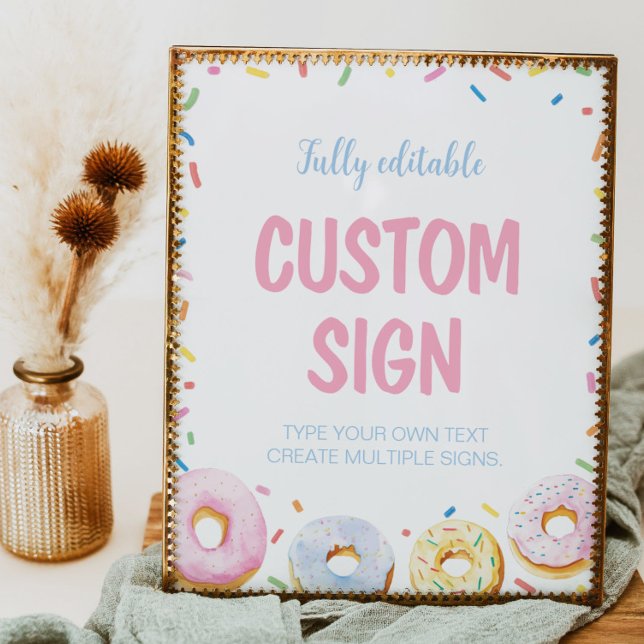 Donut Girl Birthday Party Table Sign Poster (Von Creator hochgeladen)