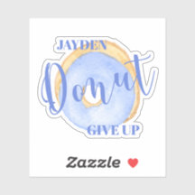Donut Give Up - Niedlich Blue Donut Personalisiert
