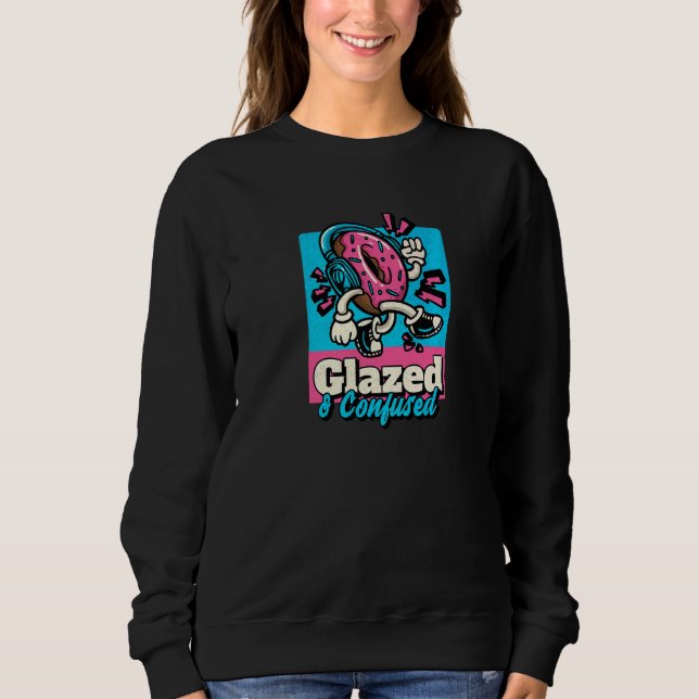 Donut Glasiert Und Verwirrt    Donut Sweatshirt (Vorderseite)