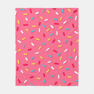 Donut-Glasur nahtloses Muster, rosa Hintergrund, t Fleecedecke