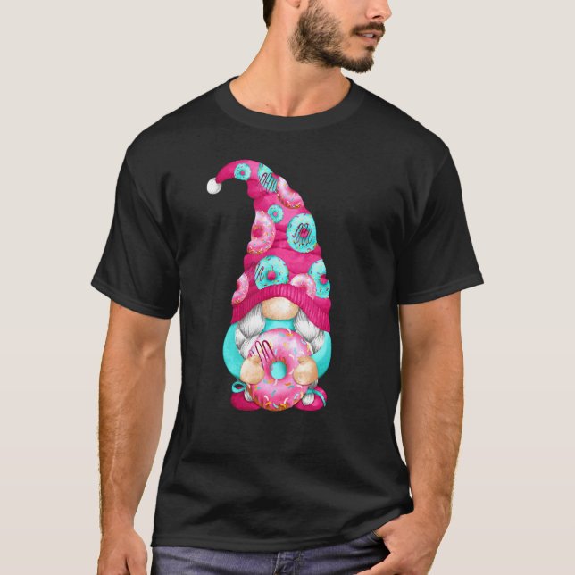 Donut-Gnom Mit Süßem Muster Für Gärtner Und Donut T-Shirt (Vorderseite)