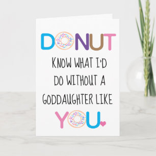 Donut Goddaughter Valentine's Day Karte