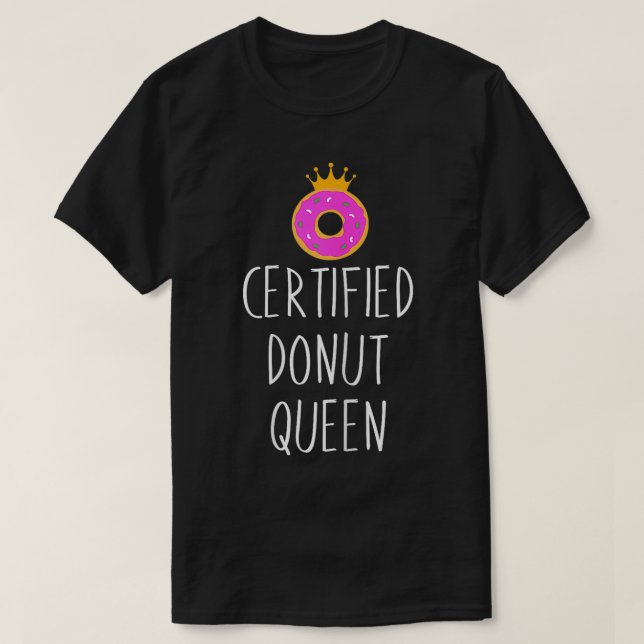 Donut Graphic Certified Donut Food Lover T-Shirt (Design vorne)