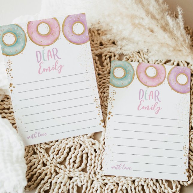 Donut Groove Birthday Time Capsule Message Aqua Dankeskarte (Von Creator hochgeladen)