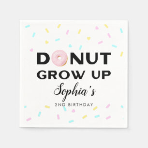 Donut Grow Up Sweet Birthday Party Serviette