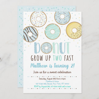 Donut Grow ZWO Fast Geburtstag Einladung