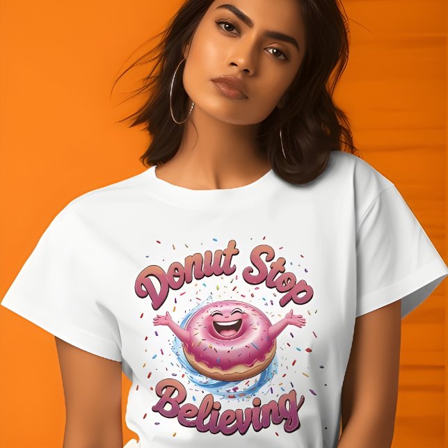 Donut hört auf, Niedlichen grafischen T - Shirt zu (Von Creator hochgeladen)