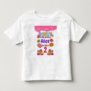 Donut individuell eingefärbte Streusel Geburtstags Kleinkind T-shirt