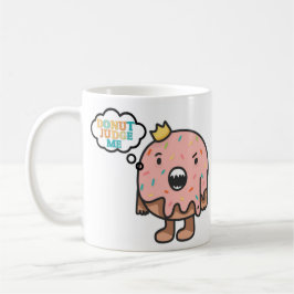 Donut Judge Me Monogram Pun Kaffeetasse