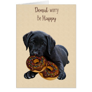 Donut-Karte des Black Lab - Dog-Donut-Karte