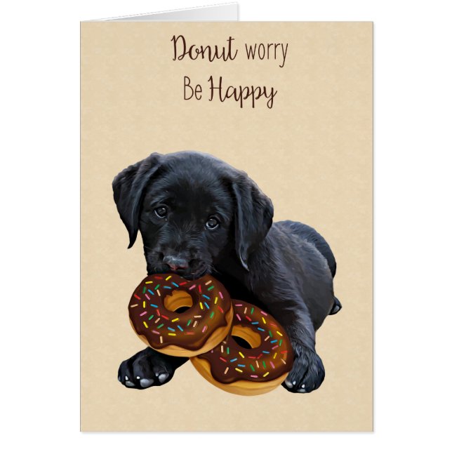 Donut-Karte des Black Lab - Dog-Donut-Karte (Vorne)