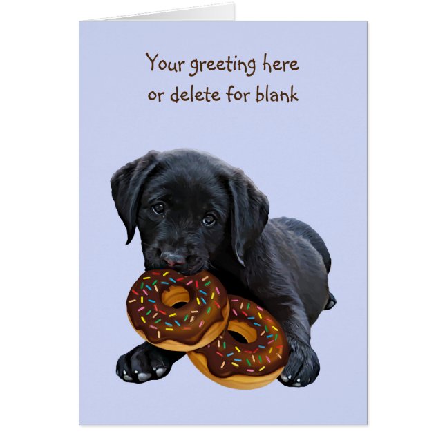 Donut-Karte des Black Lab - Dog-Donut-Karte (Vorne)