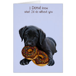 Donut-Karte des Black Lab - Dog-Donut-Karte