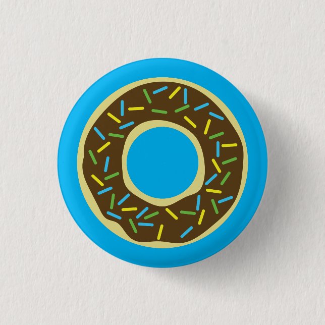Donut Kids Geburtstagsparty Doughnut Button (Vorderseite)