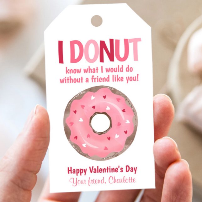 Donut Kids Valentine's day Geschenk Klassenzimmer  Geschenkanhänger (Von Creator hochgeladen)