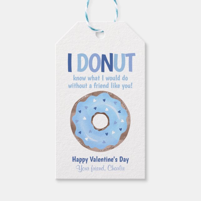 Donut Kids Valentine's day Geschenk Klassenzimmer  Geschenkanhänger (Vorderseite)