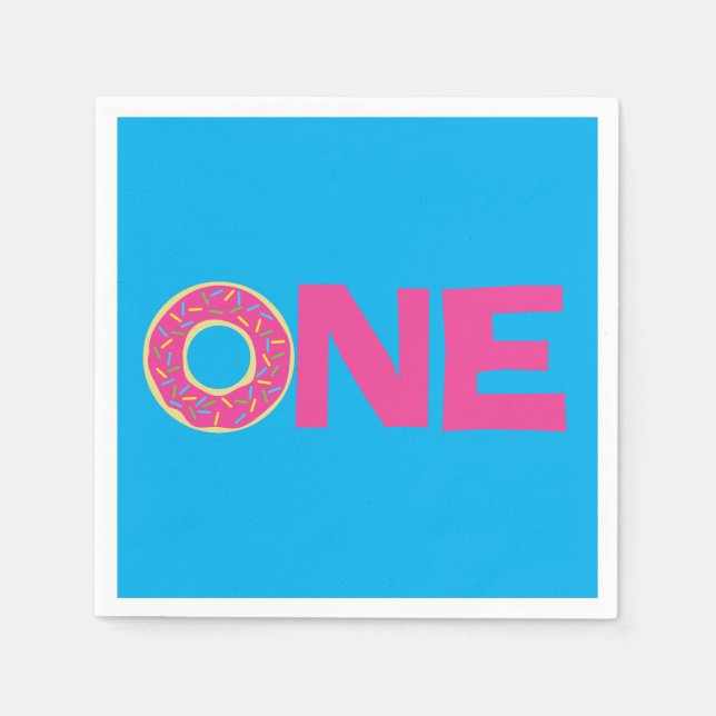 Donut Kindergeburtstag Party Serviette (Vorderseite)