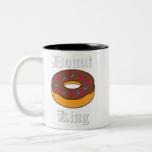 Donut King Tasse, Fun Illustration, Frühstück