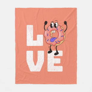 Donut Liebe Fleecedecke